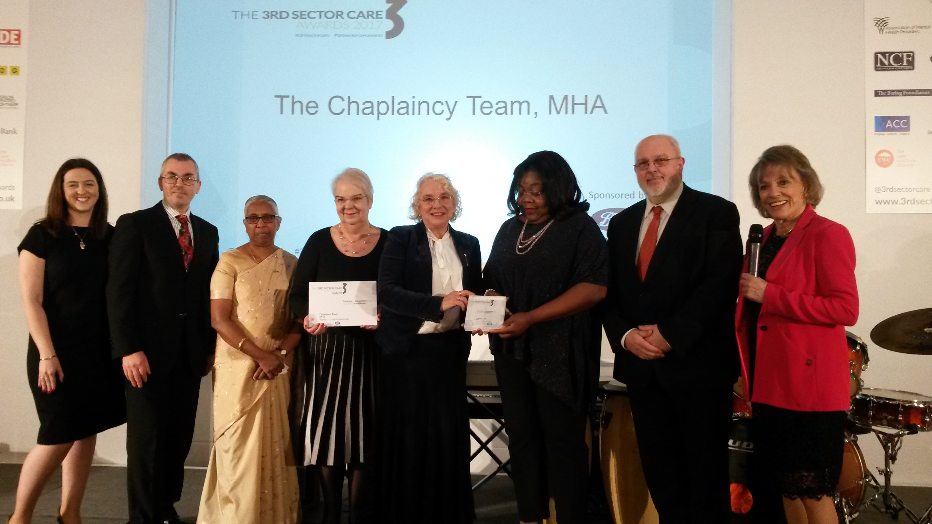 MHA chaplaincy team wins 3rd sector care award